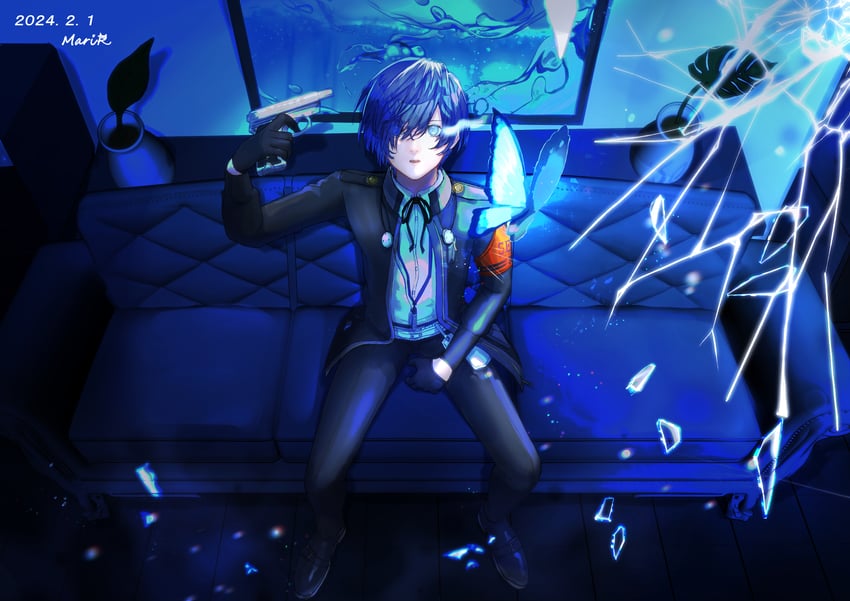 yuuki makoto (persona and 2 more) drawn by eva02asuka0608