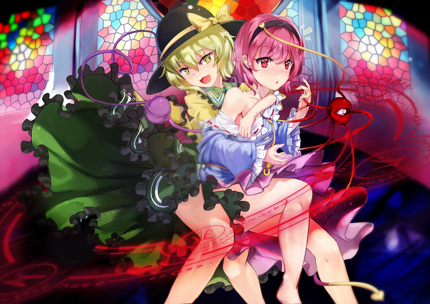 komeiji koishi and komeiji satori (touhou) drawn by xiao_feng