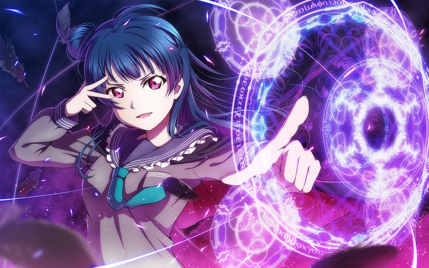 tsushima yoshiko (love live! and 1 more) drawn by anibache