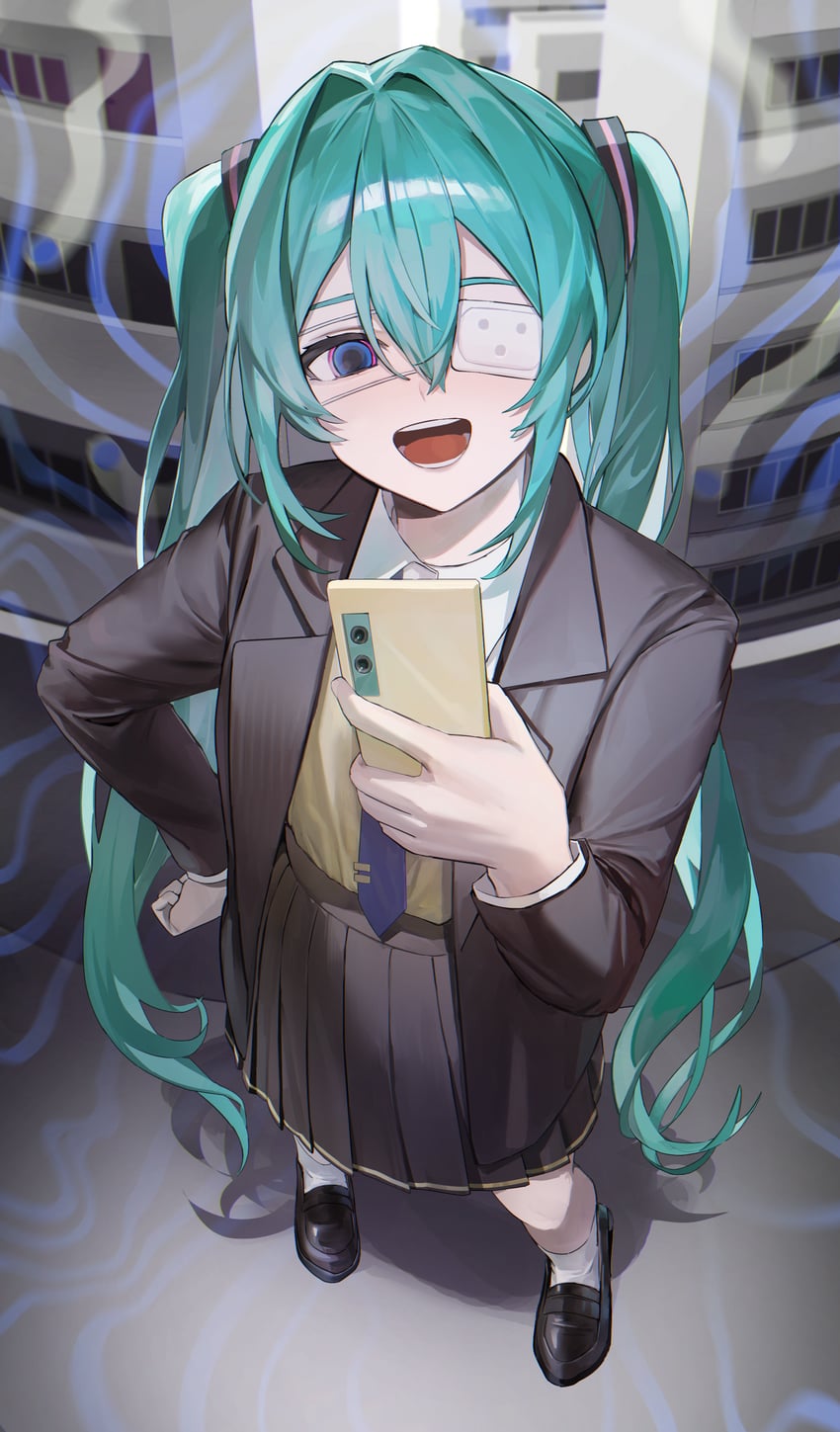 hatsune miku (vocaloid and 1 more) drawn by cjsdh1000