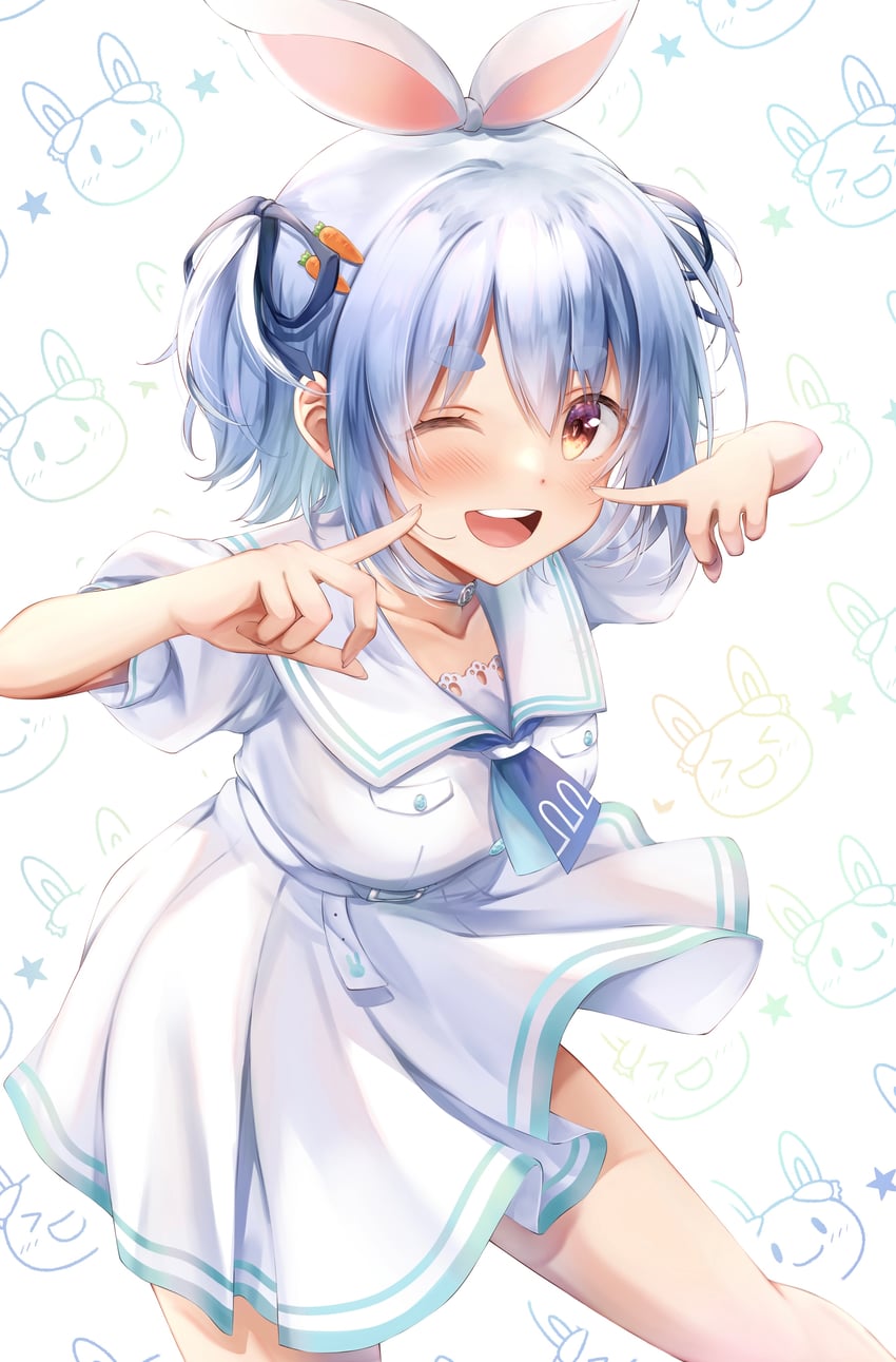 usada pekora and pekomon (hololive) drawn by baumku_techen