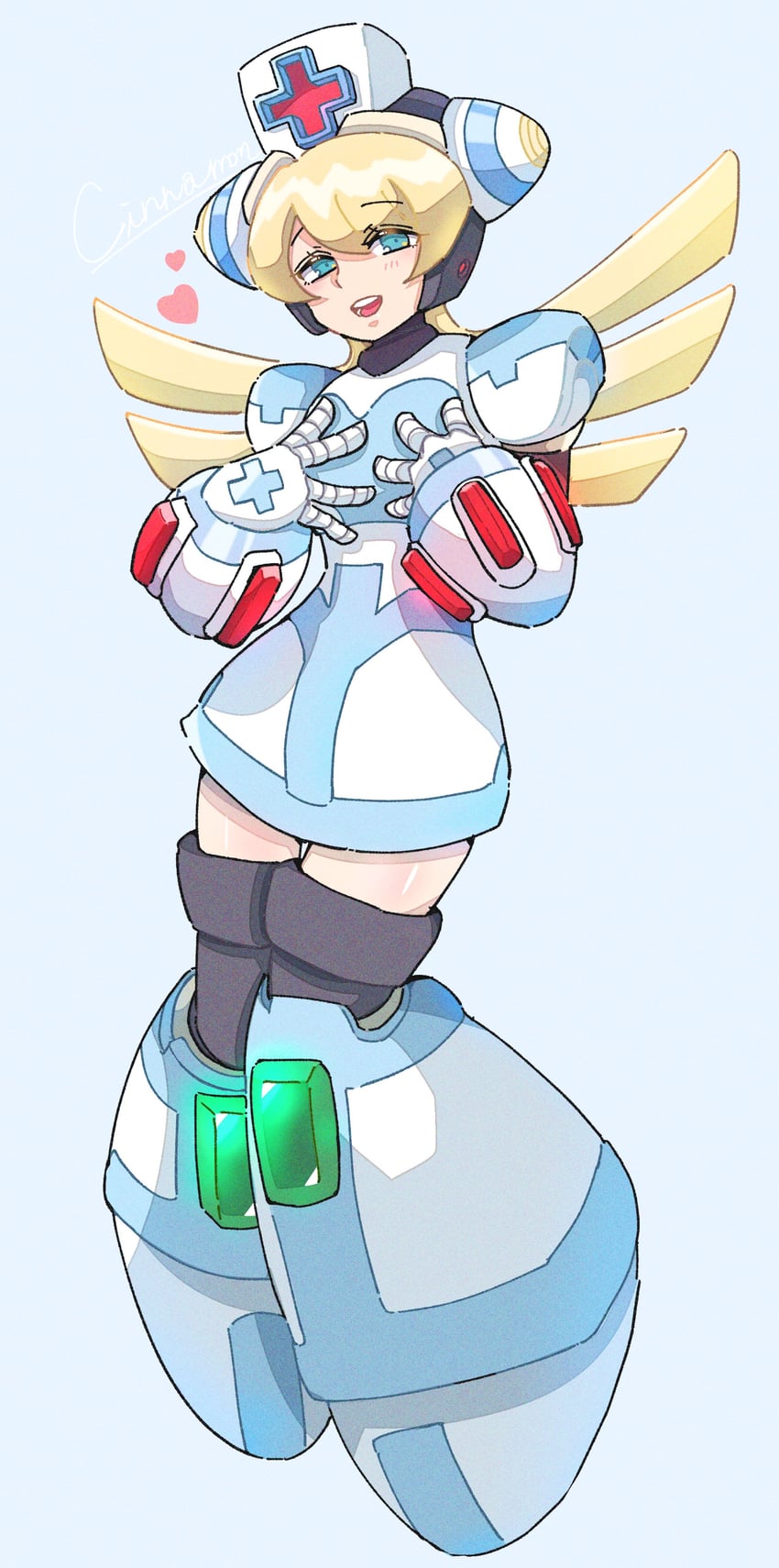 cinnamon (mega man and 2 more) drawn by meshiuma0x
