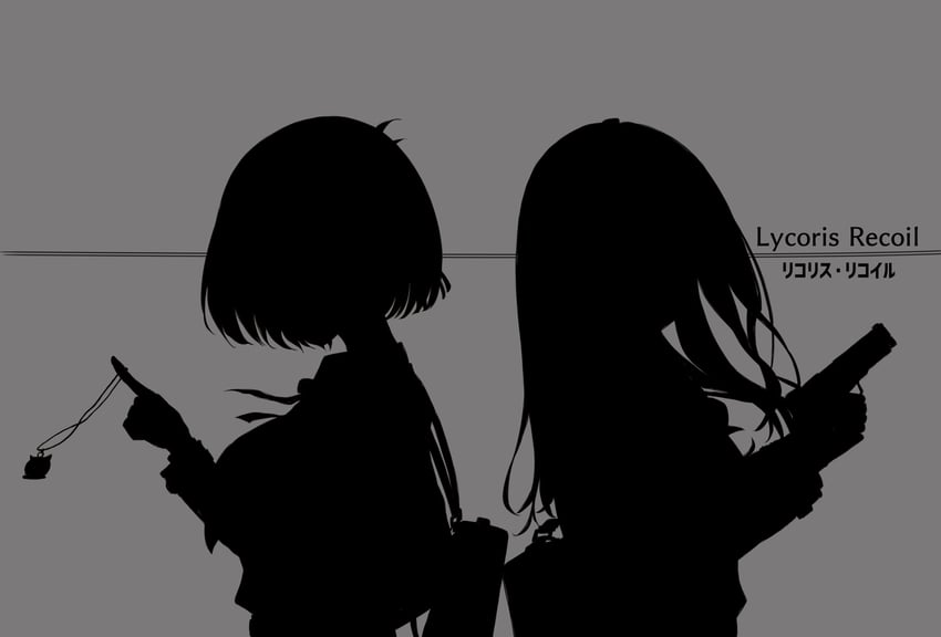 nishikigi chisato and inoue takina (lycoris recoil) drawn by futaba_(rei-futaba)
