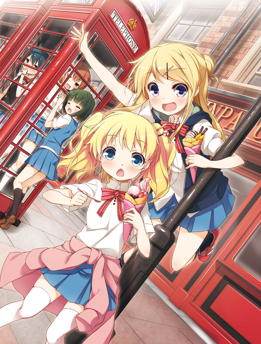 kujou karen, alice cartelet, komichi aya, oomiya shinobu, and inokuma youko (kin-iro mosaic) drawn by yume_no_owari