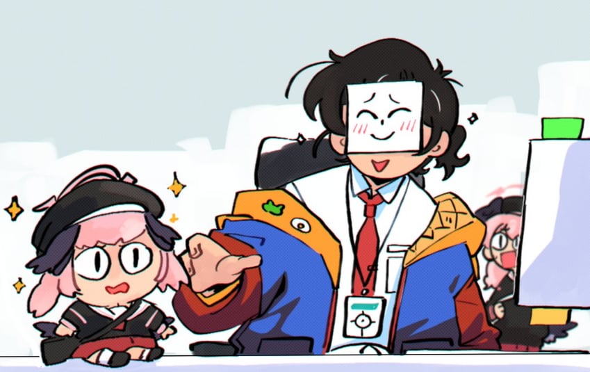 sensei, doodle sensei, koharu, and female sensei (blue archive) drawn by kinzaibatsu91