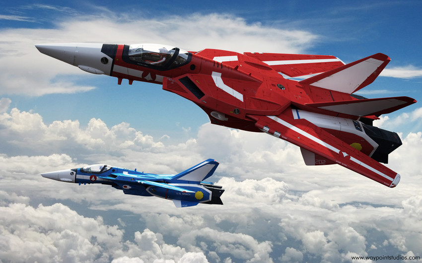 vf-1, vf-1j, maximilian jenius, and millia jenius (macross and 1 more) drawn by 3d-brainx