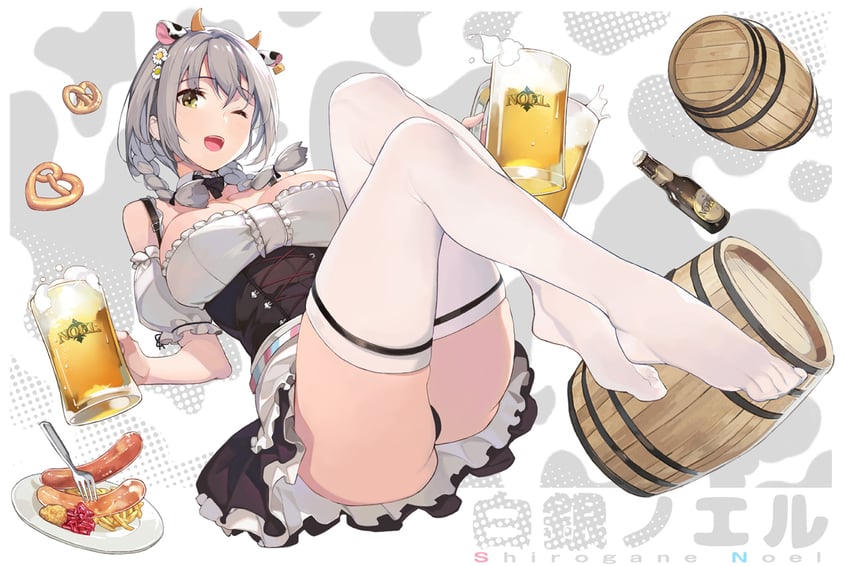 shirogane noel (hololive and 1 more) drawn by oneko