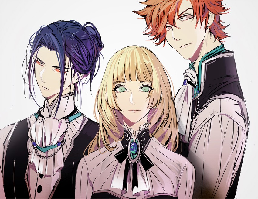 ingrid brandl galatea, sylvain jose gautier, and felix hugo fraldarius (fire emblem and 1 more) drawn by tsukimura_noe