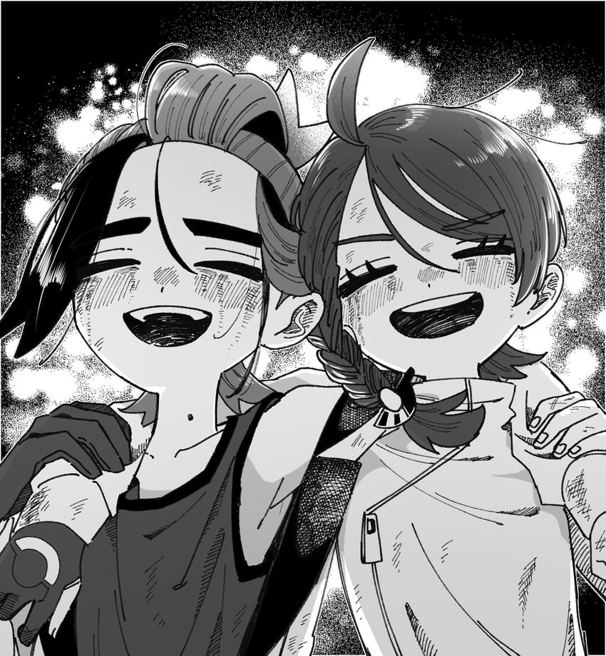 kieran and juliana (pokemon and 1 more) drawn by sensu_(mikanaboon)