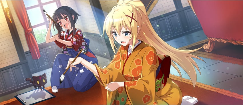 megumin, darkness, and chomusuke (kono subarashii sekai ni shukufuku wo! and 1 more)