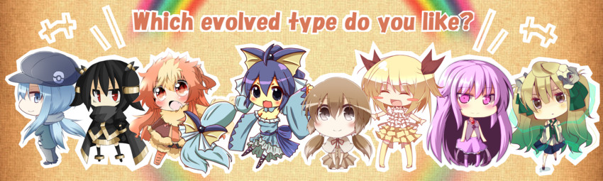 eevee, umbreon, glaceon, vaporeon, espeon, and 3 more (pokemon) drawn by clair_(v0yance), heath41, kousa_(black_tea), ominaeshi_(takenoko), rebecca_(keinelove), tanikake_yoku, and yutamaro