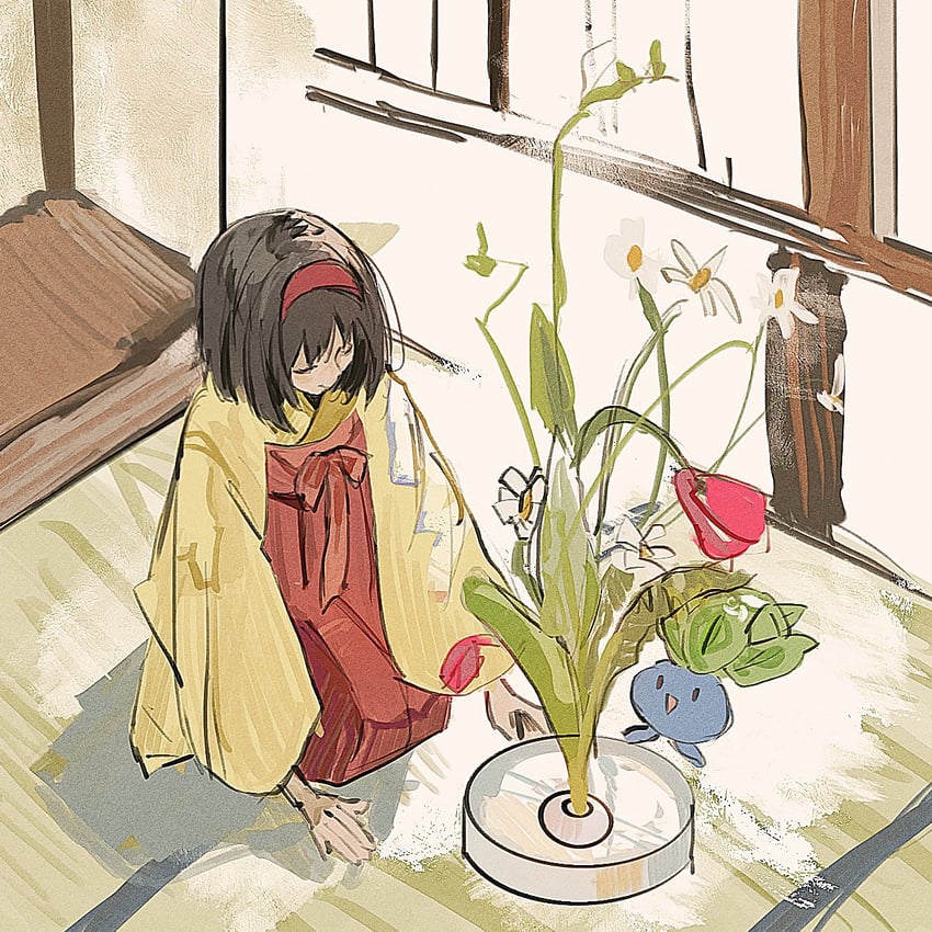 erika and oddish (pokemon and 1 more) drawn by n29670007