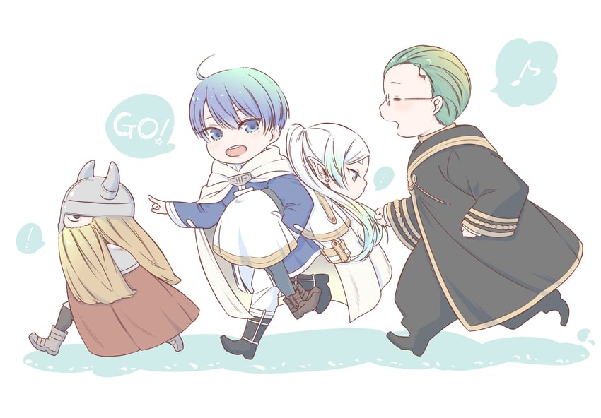 frieren, himmel, eisen, and heiter (sousou no frieren) drawn by sachinyopo