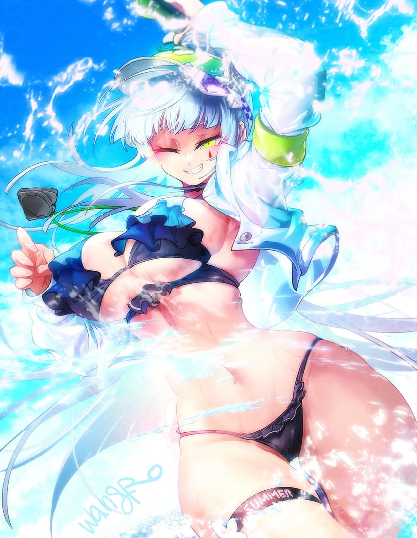 hk416 and klukai (girls' frontline and 1 more) drawn by wangpo