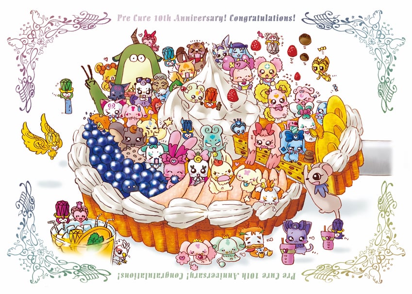 seiren, hummy, candy, wolfrun, milk, and 40 more (precure and 10 more) drawn by mori3dori
