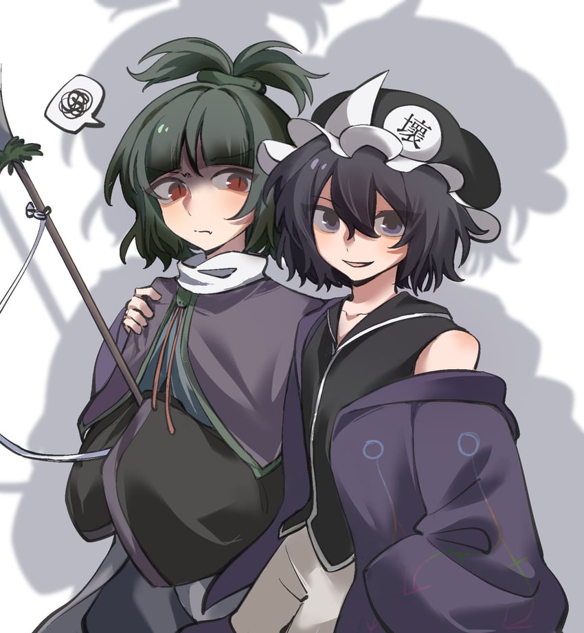 shitodo kuroji and adagumo no saragimaru (len'en) drawn by xiao_ganju_nailuo