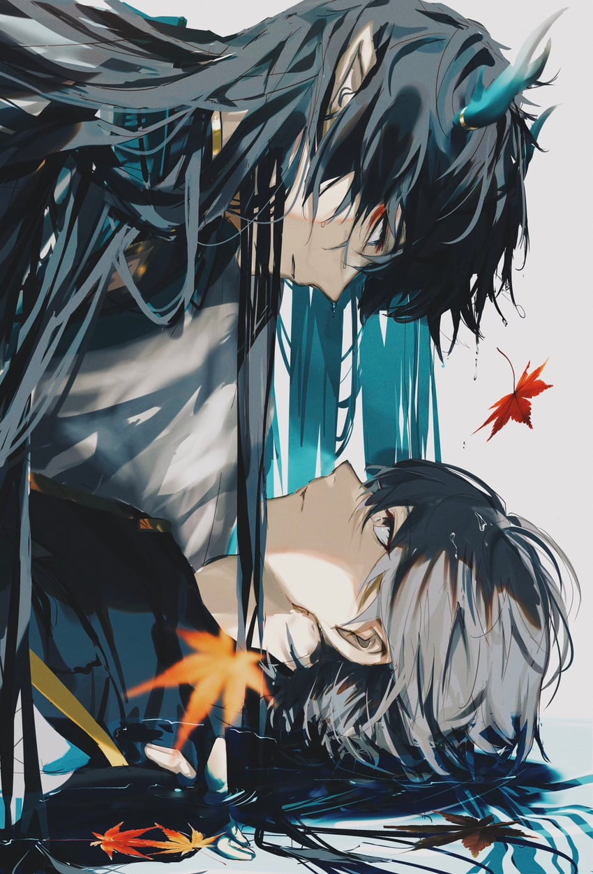 trailblazer, caelus, and dan heng (honkai and 1 more) drawn by karanosora
