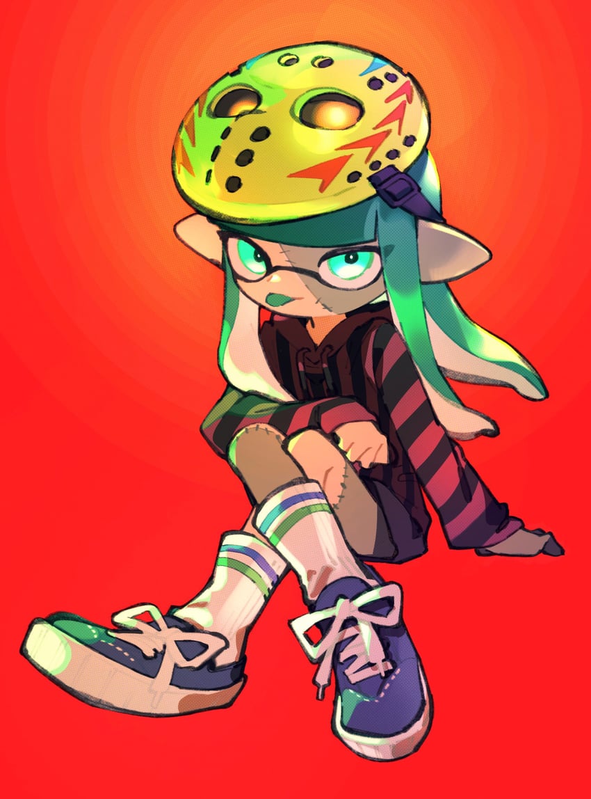 inkling player character and inkling girl (splatoon) drawn by inari1369