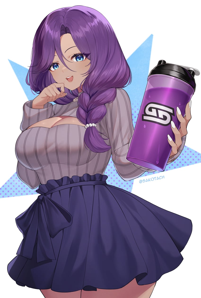 cha cha (indie virtual youtuber and 1 more) drawn by sakotach