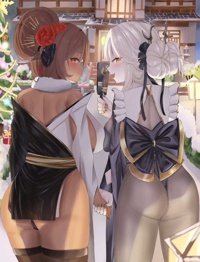 blanc and noir (goddess of victory: nikke) drawn by just_tume