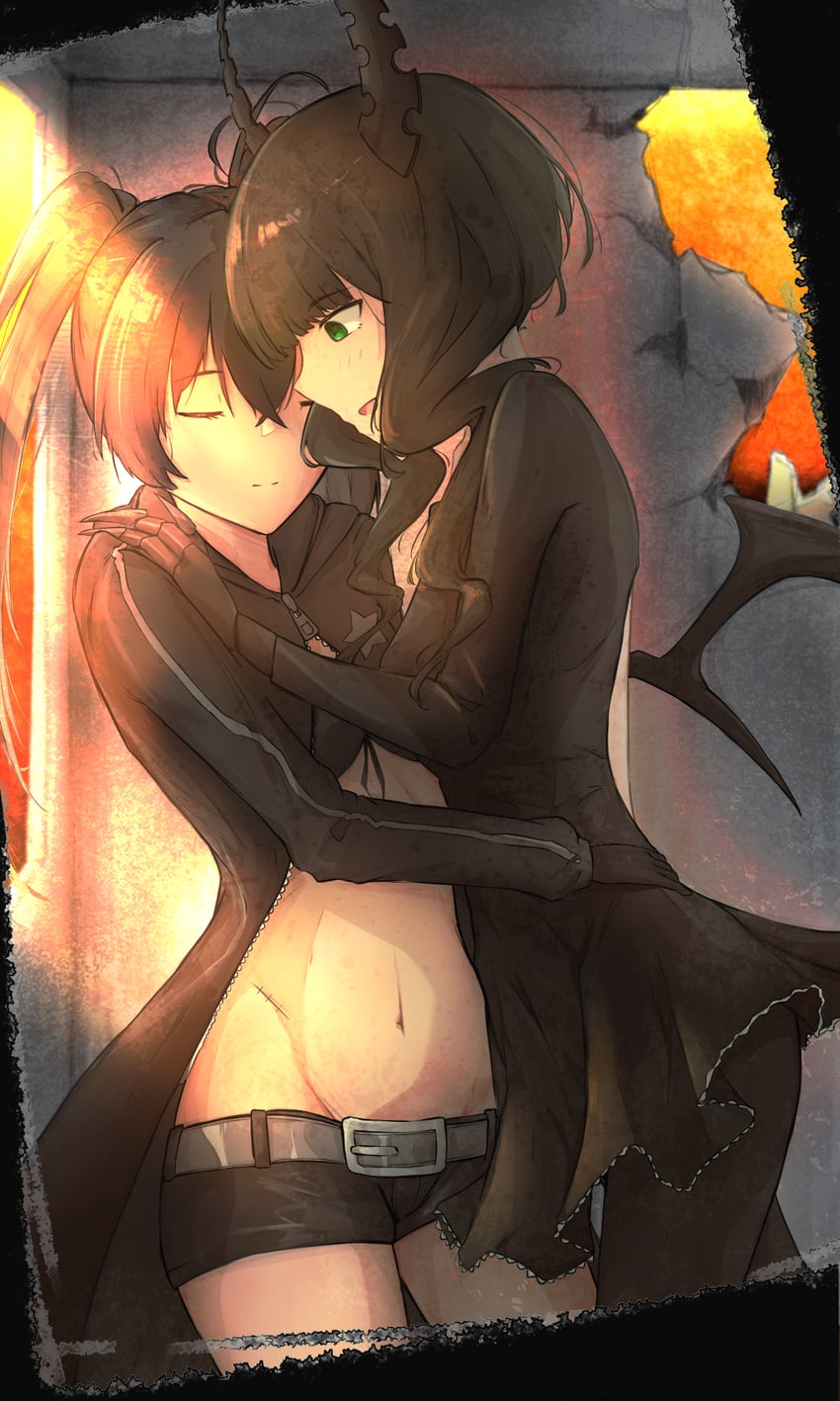 black rock shooter and dead master (black rock shooter) drawn by aikawa_yumi