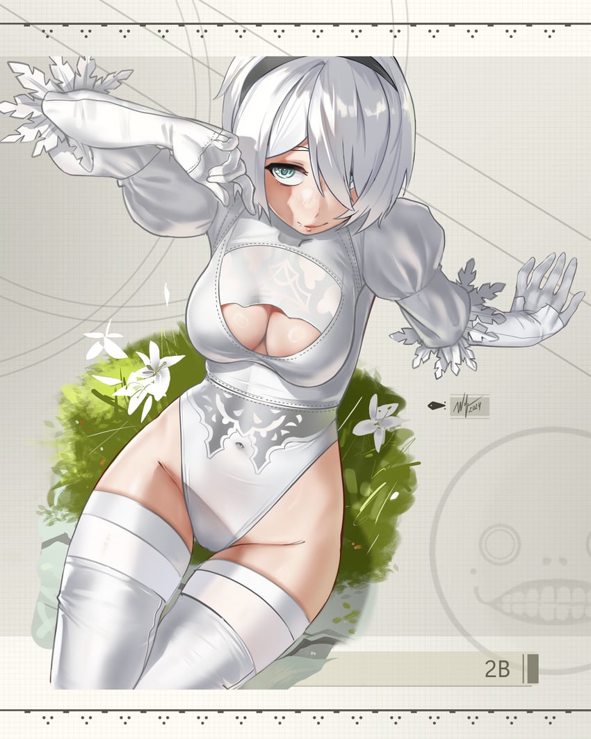 2b (nier and 1 more) drawn by waligner