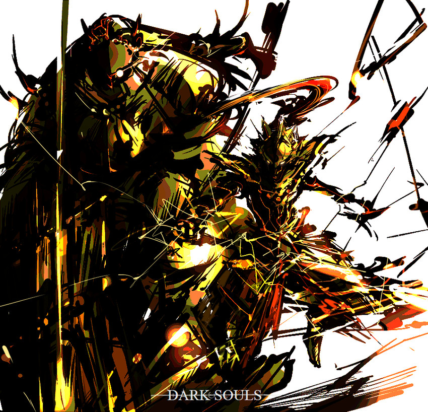 dragon slayer ornstein and executioner smough (dark souls and 1 more) drawn by taamo_yu