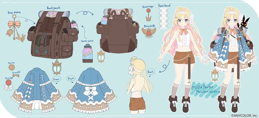 millie parfait, lucie, and famillie (nijisanji and 1 more) drawn by fujimi_nanna