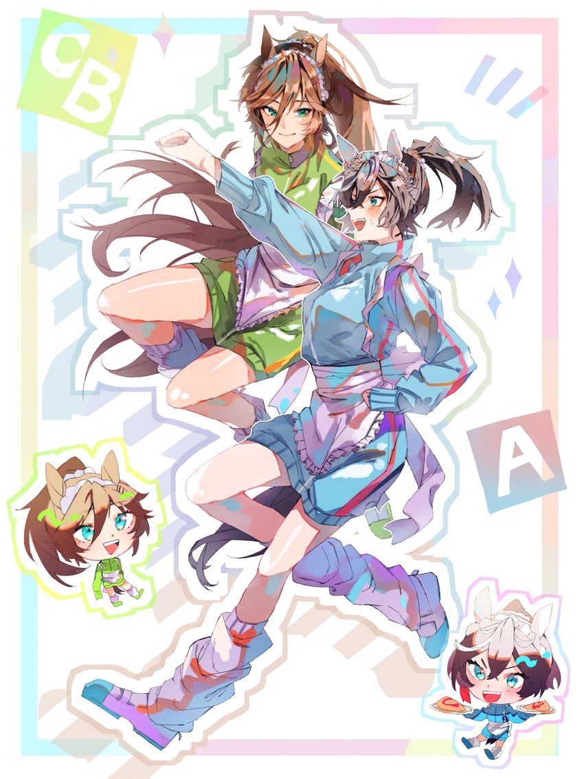 mr. c.b. and katsuragi ace (umamusume) drawn by tsuisatorezo