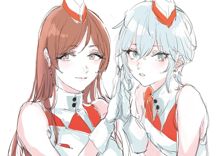 nitta minami and anastasia (idolmaster and 1 more) drawn by osakana_(denpa_yun'yun)