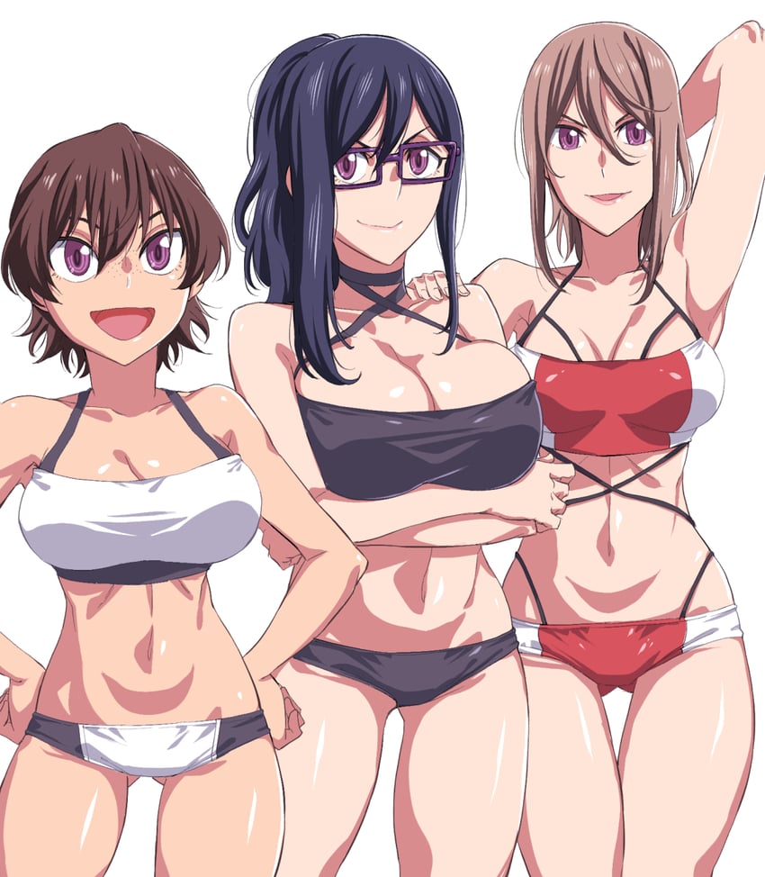 shizuka, sakura, and akane (hitomi-chan wa hitomishiri) drawn by natsumi_chorisuke