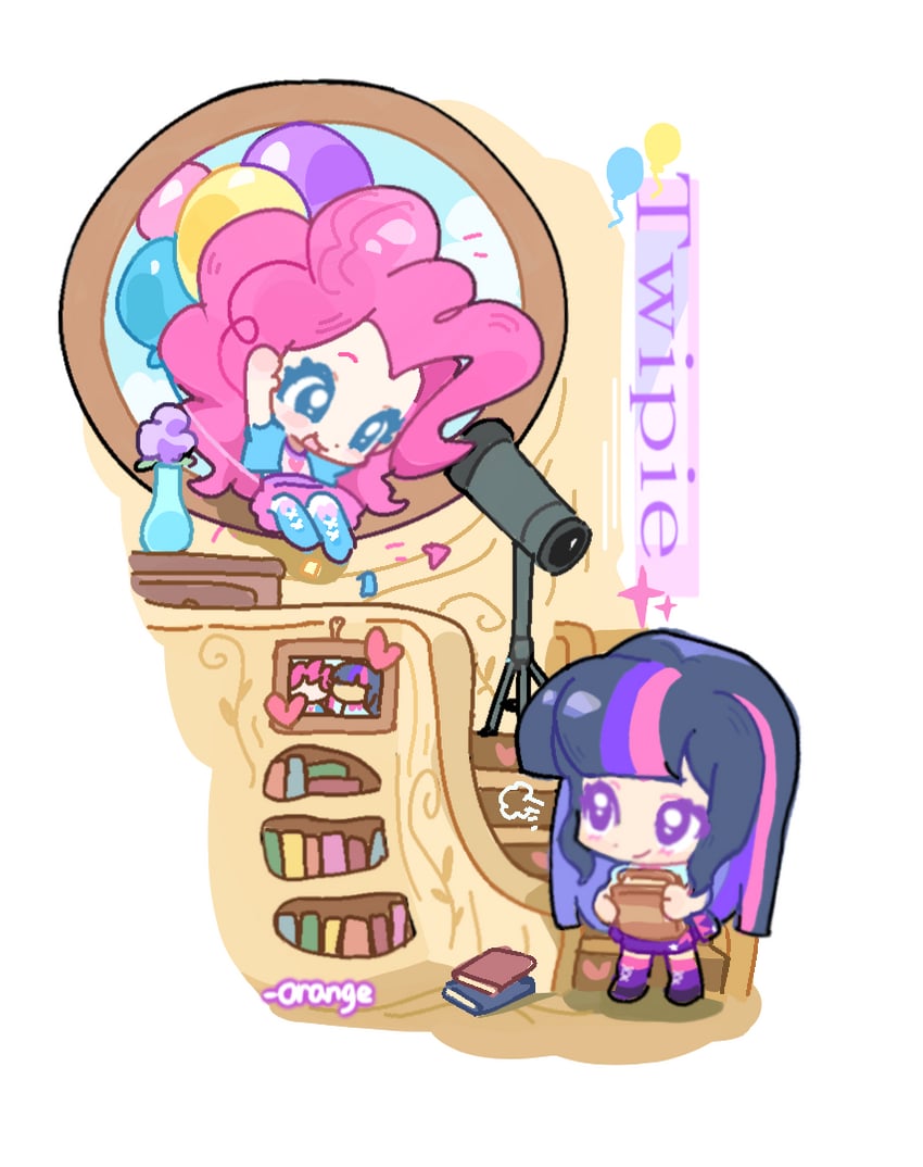 twilight sparkle and pinkie pie (my little pony and 2 more) drawn by chengzi82020
