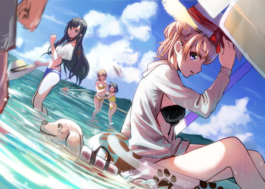 yukinoshita yukino, yuigahama yui, isshiki iroha, and hikigaya komachi (yahari ore no seishun lovecome wa machigatteiru.) drawn by flatttt