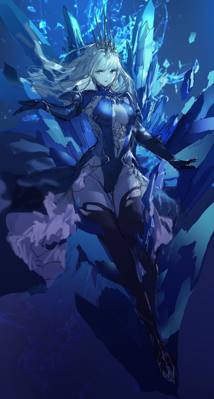 ryne waters and shiva (final fantasy and 1 more) drawn by swd3e2