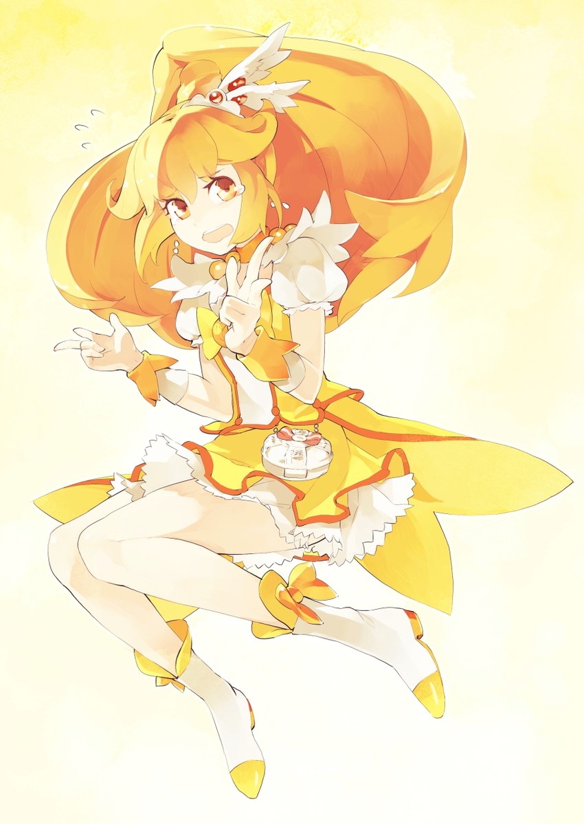 kise yayoi and cure peace (precure and 1 more) drawn by shihou_(g-o-s)