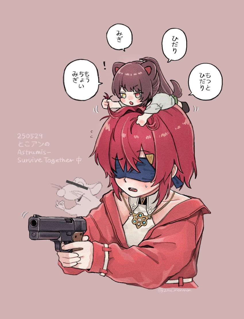 ange katrina, inui toko, and remy (nijisanji and 1 more) drawn by 2nu_monmon