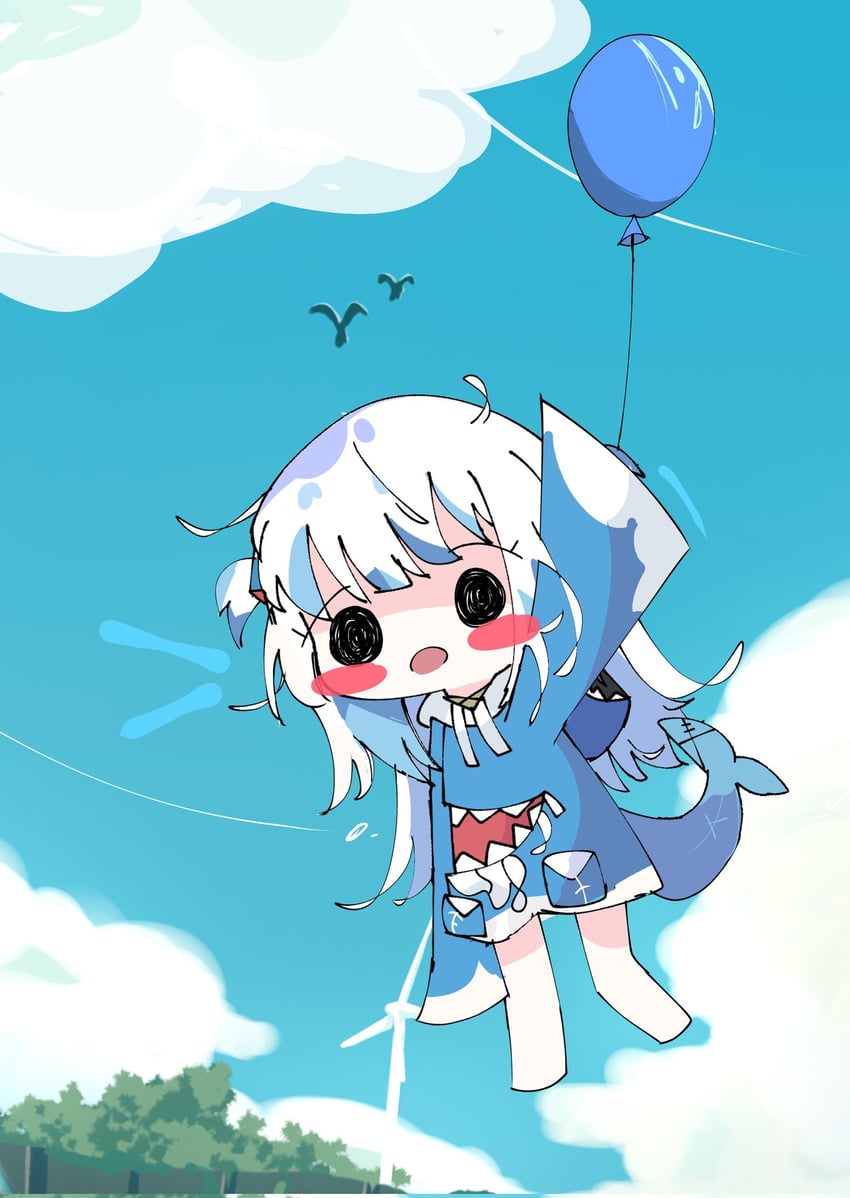 gawr gura and smol gura (hololive and 1 more) drawn by koyoinacho