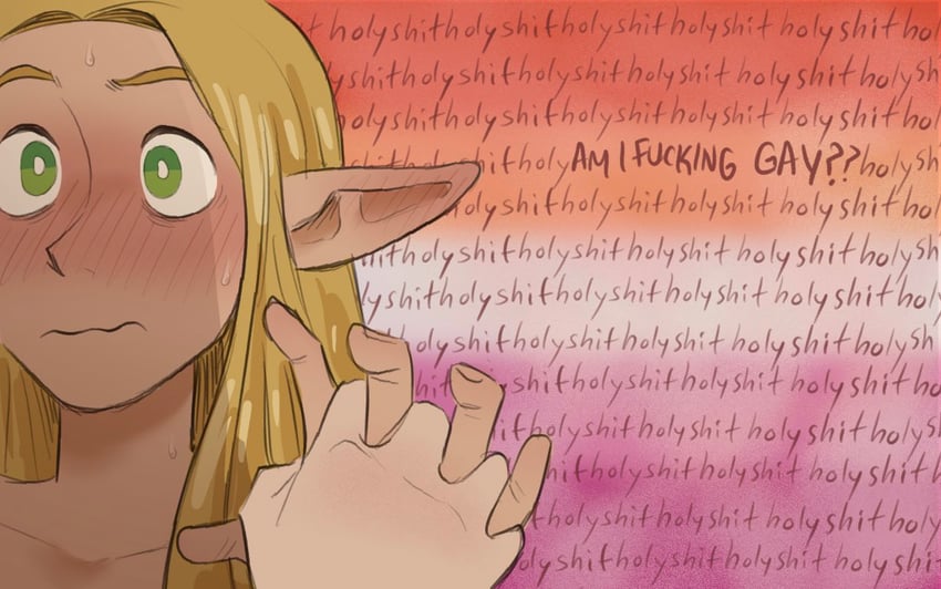 marcille donato and falin touden (dungeon meshi) drawn by churroach