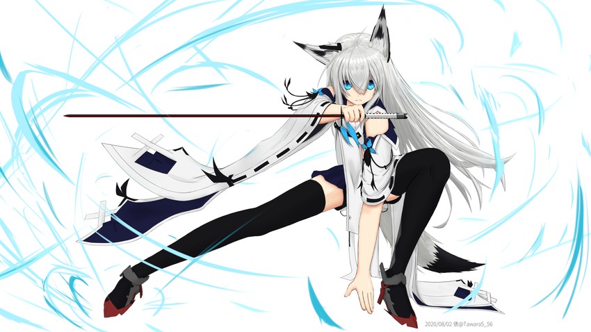kawakaze and gray fox (azur lane and 2 more) drawn by kome5-56