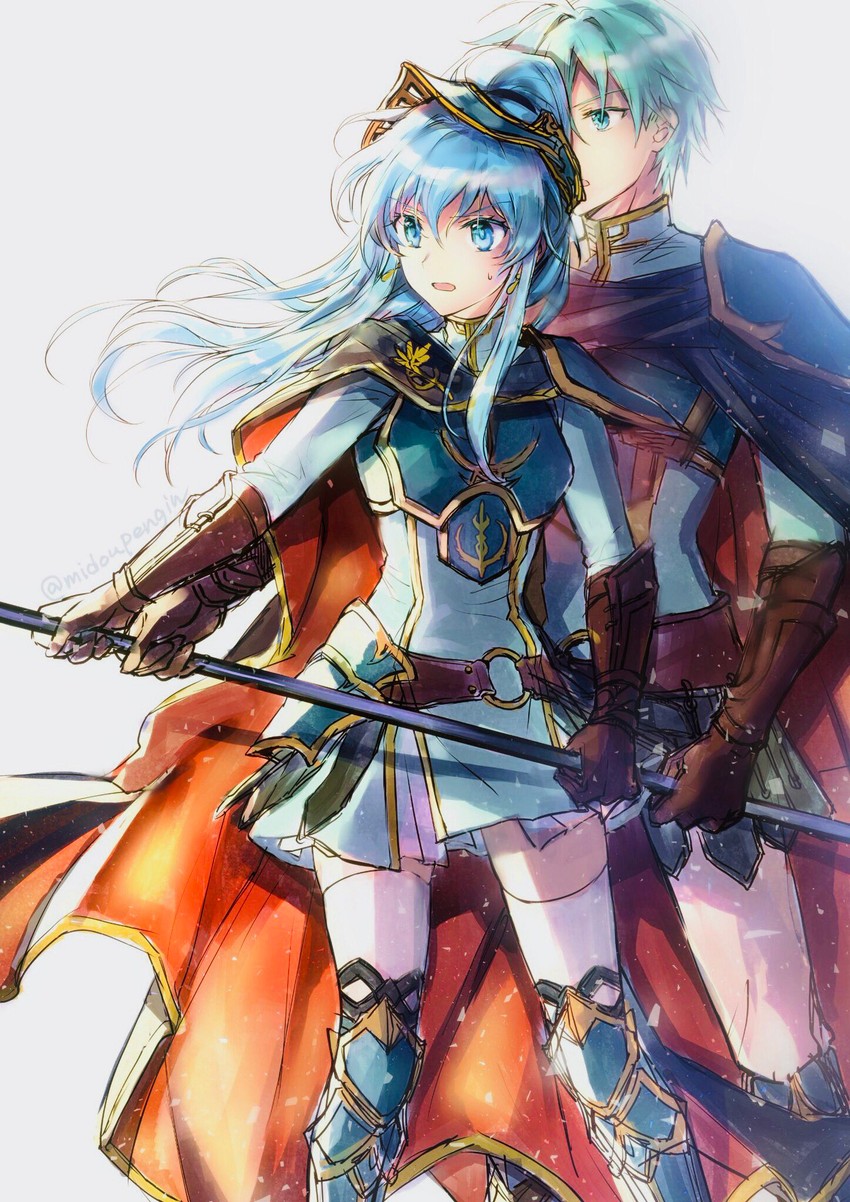 eirika and ephraim (fire emblem and 2 more) drawn by mintes