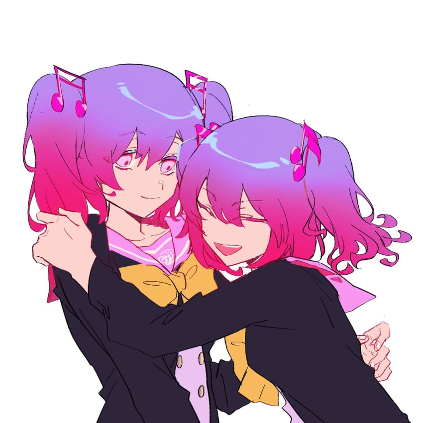 otonokoji kanade and otonokoji hibiki (danganronpa another and 1 more) drawn by yough42