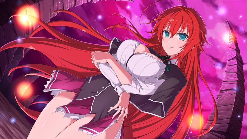 rias gremory (senran kagura and 3 more) drawn by yaegashi_nan