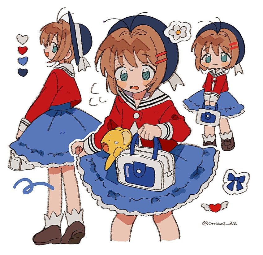 kinomoto sakura and kero (cardcaptor sakura) drawn by zettai_22