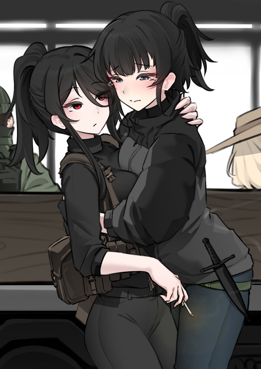 bandit-chan and merc-san (original) drawn by k0ng
