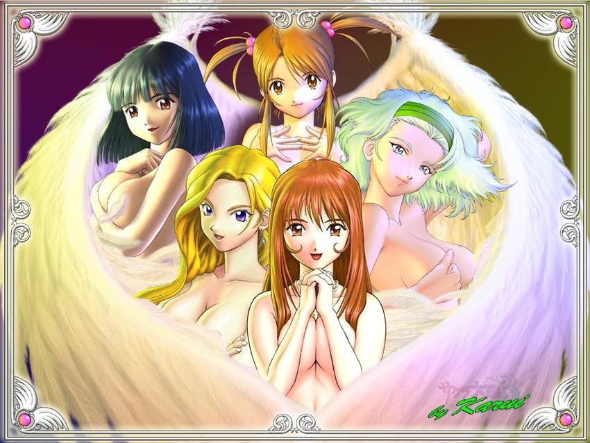 erica fontaine, glycine bleumer, coquelicot, lobelia carlini, and kitaooji hanabi (sakura taisen and 1 more) drawn by hanashino_karui
