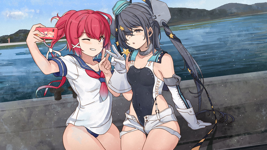 i-168 and scamp (kantai collection) drawn by kanmiya_shinobu