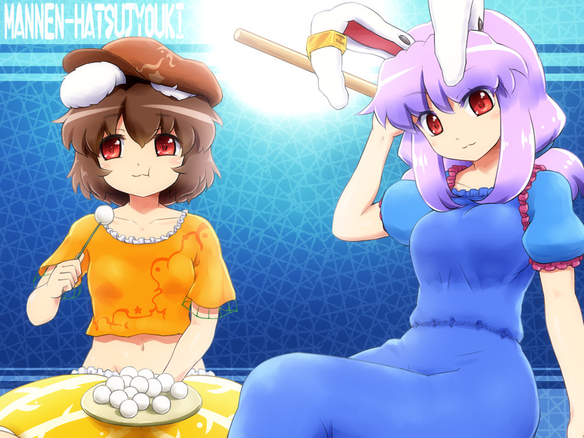 reisen udongein inaba, inaba tewi, seiran, and ringo (touhou) drawn by shirosato