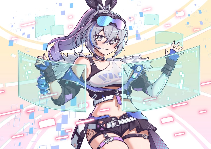 silver wolf (honkai and 1 more) drawn by saylamars