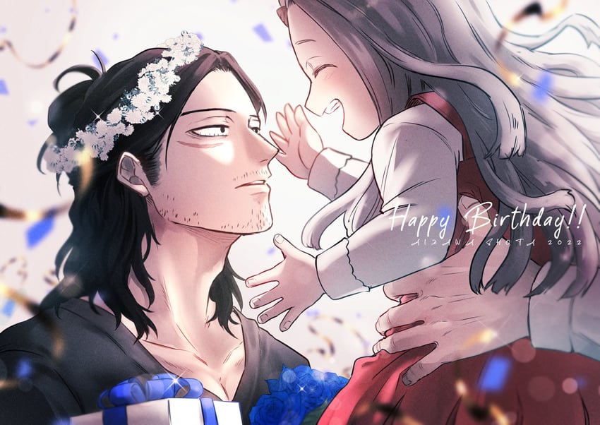 aizawa shota, eri, and yagi toshinori (boku no hero academia) drawn by suno_(sunoichi)