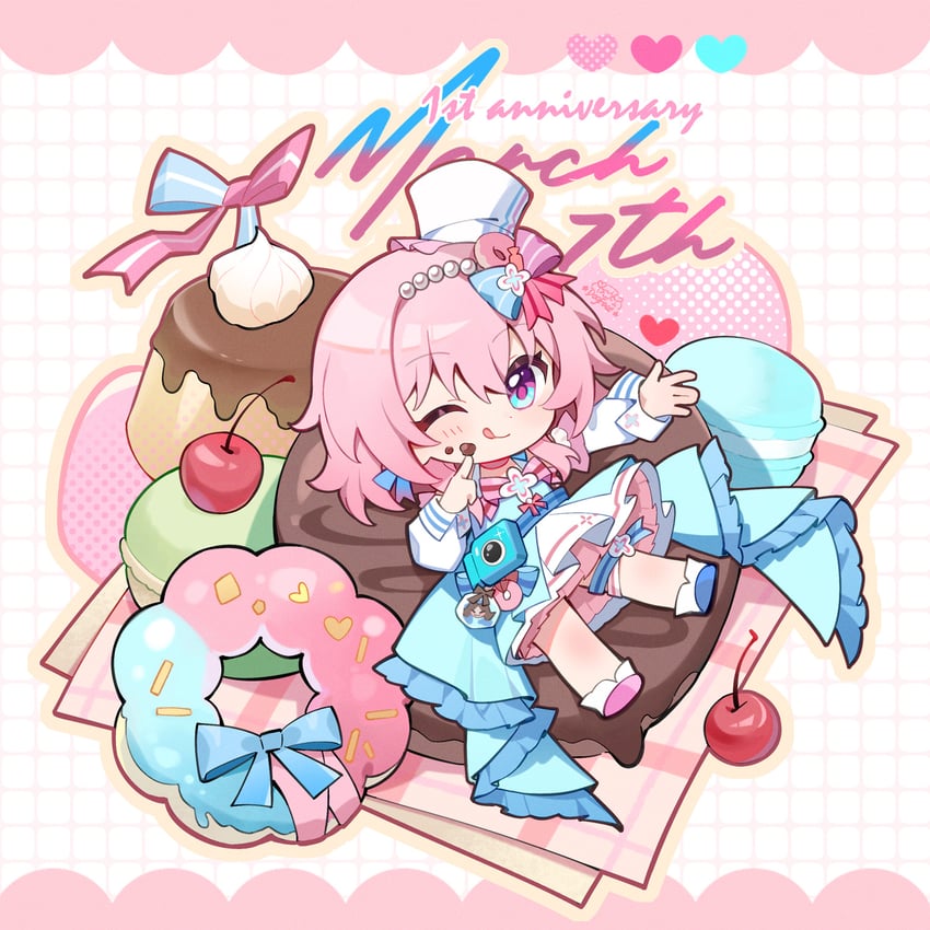 march 7th and pom-pom (honkai and 1 more) drawn by gou_lianlian_dogface